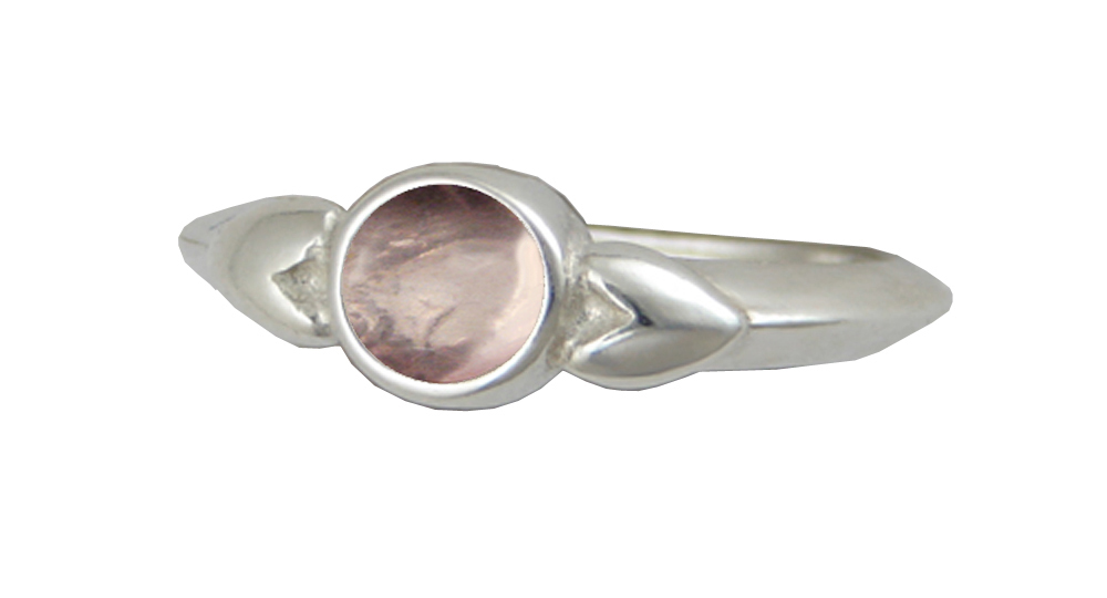 Sterling Silver When Two Hearts Are One Ring With Rose Quartz Size 9